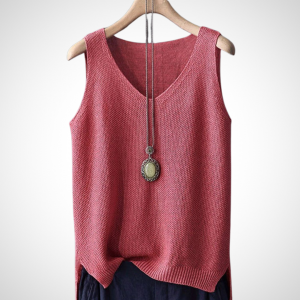 Blusa “Liz” cuello V sin mangas