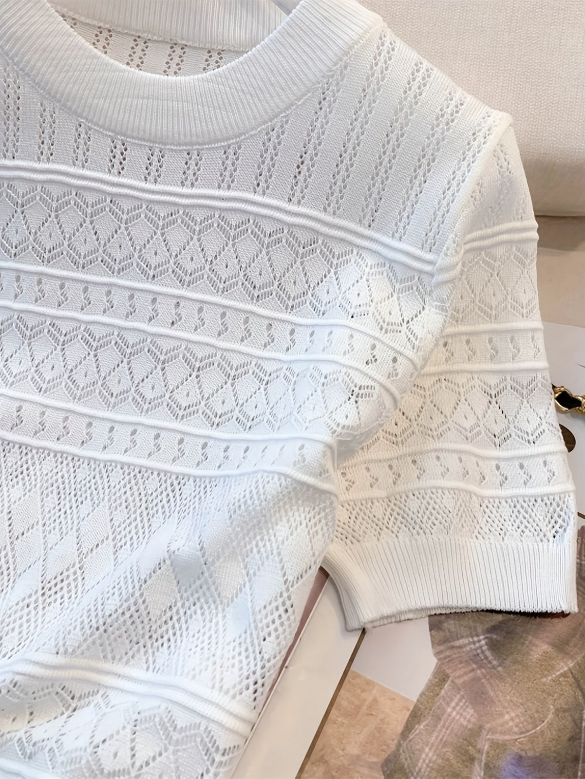 Blusa Tejida “Luz” Manga Corta - Imagen 2