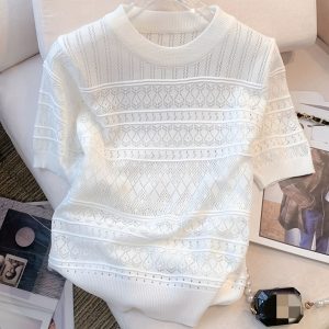 Blusa Tejida “Luz” Manga Corta