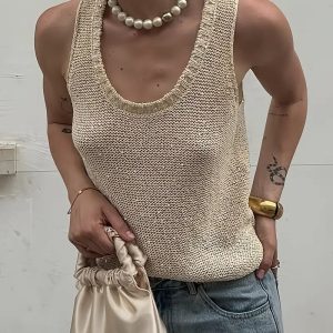 Blusa de Punto Golden Cuello Redondo