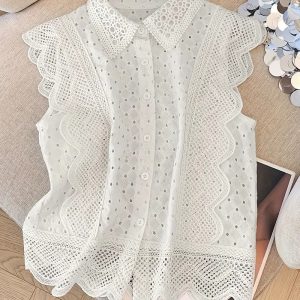 Blusa "Gala" Bordada de Encaje