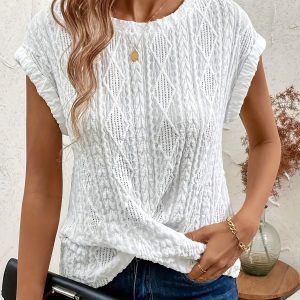 Top «Lía» con textura y nudo al Frente