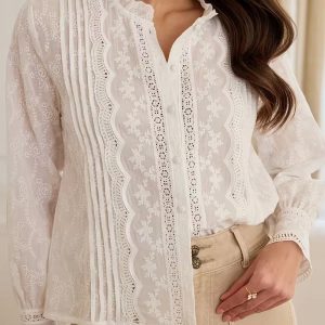 Blusa Eterna Luz Bordada Romántica