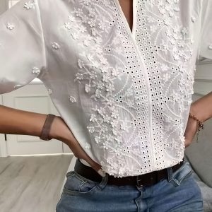 Blusa Rosse Bordada Premium